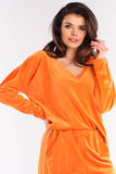 Feminine Heart-Neck Sweatshirt with Drawstring Hem