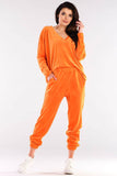 Feminine Heart-Neck Sweatshirt with Drawstring Hem