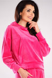 Velour Hooded Kangaroo Sweatshirt - Classic Loose Fit