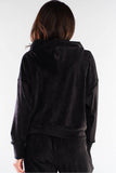 Velour Hooded Kangaroo Sweatshirt - Classic Loose Fit