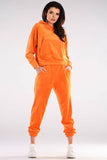 Velour Hooded Kangaroo Sweatshirt for Casual Style