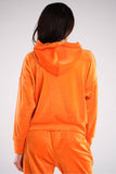 Velour Hooded Kangaroo Sweatshirt for Casual Style