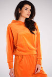 Velour Hooded Kangaroo Sweatshirt for Casual Style