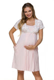Pastel Pleated Maternity & Nursing Short Sleeve T-Shirt