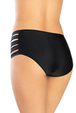 Stylish Black Swim Briefs with Striking Hip Stripes