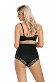 Lace and Microfiber High Rise Briefs for Ultimate Comfort