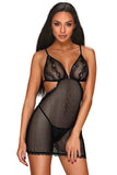 Sensual Lace Chemise with Oriental Ornaments and Thong