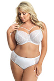 Elegant White Soft Bra with Embroidery and Bows