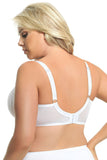 Elegant White Soft Bra with Embroidery and Bows