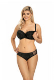 Lace-Trimmed Classic Black Cotton Panties