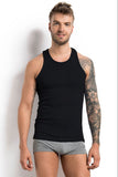 Classic Black Wide-Strap T-Shirt for Men