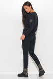 Elegant Cotton Knitwear Set with Delicate Patch Detail