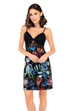 Elegant Floral Nightdress with Lace and Adjustable Straps