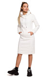Cozy Knee-Length Dress with High Collar in Warm Knitwear
