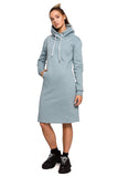 Cozy Knee-Length Dress with High Collar for Cold Days