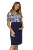 Maternity Breastfeeding T-Shirt with Heart Print and Pockets