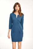 Classic Fitted Blue Dress for Work and Night Out