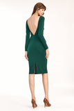Feminine Evening Dress with Sensual Back Cut