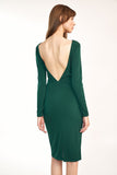 Feminine Evening Dress with Sensual Back Cut