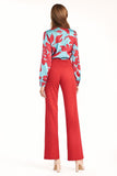 Elevated Waist Flared Trousers for Timeless Style
