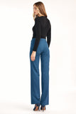 Elevated Waist Flared Trousers for Timeless Style
