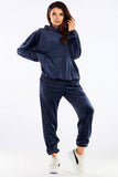 Loose Cut Velour Trousers in Soft Elastic Fabric