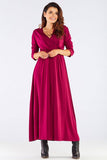 Feminine Long Sleeve Dress with Zip Detail and Viscose Fabric