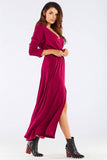 Feminine Long Sleeve Dress with Zip Detail and Viscose Fabric