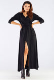 Feminine Long Sleeve Dress with Front Zip Detail