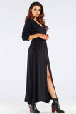 Feminine Long Sleeve Dress with Front Zip Detail