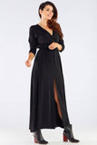 Feminine Long Sleeve Dress with Front Zip Detail