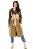 Chic Autumn Suede Women's Coat with Belted Waist