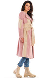 Chic Suede Women's Coat with Belt in Autumn Colors