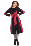 Stylish Autumn Suede Women's Long Coat with Belt