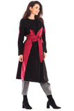 Stylish Autumn Suede Women's Long Coat with Belt