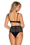 Lace-Trimmed Two-Piece Black Lingerie Set