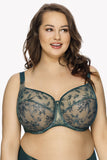 Elegant Soft Bra with Embroidery and Adjustable Straps