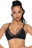 Sensual Black Soft Bra with Triangular Cups