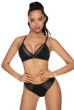 Sensual Black Soft Bra with Triangular Cups