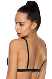 Sensual Black Soft Bra with Triangular Cups