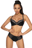 Sensual Black Soft Bra with Triangular Cups