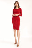 Elegant Fitted Dress with Back Slit for Every Occasion