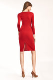 Elegant Fitted Dress with Back Slit for Every Occasion