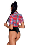 Flirty Worker Girl Costume with High Cut Panties