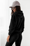 Velour Hooded Sweatshirt and Trousers Tracksuit Set