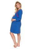 Maternity Nightgown with Breastfeeding Function & Snap Closure