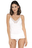 Lace-Trimmed Cotton Blouse with Adjustable Straps
