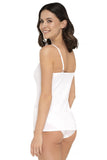 Lace-Trimmed Cotton Blouse with Adjustable Straps