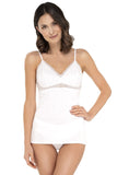 Lace-Trimmed Cotton Blouse with Adjustable Straps