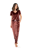 Burgundy Velour Tracksuit: Chic & Comfortable Homewear